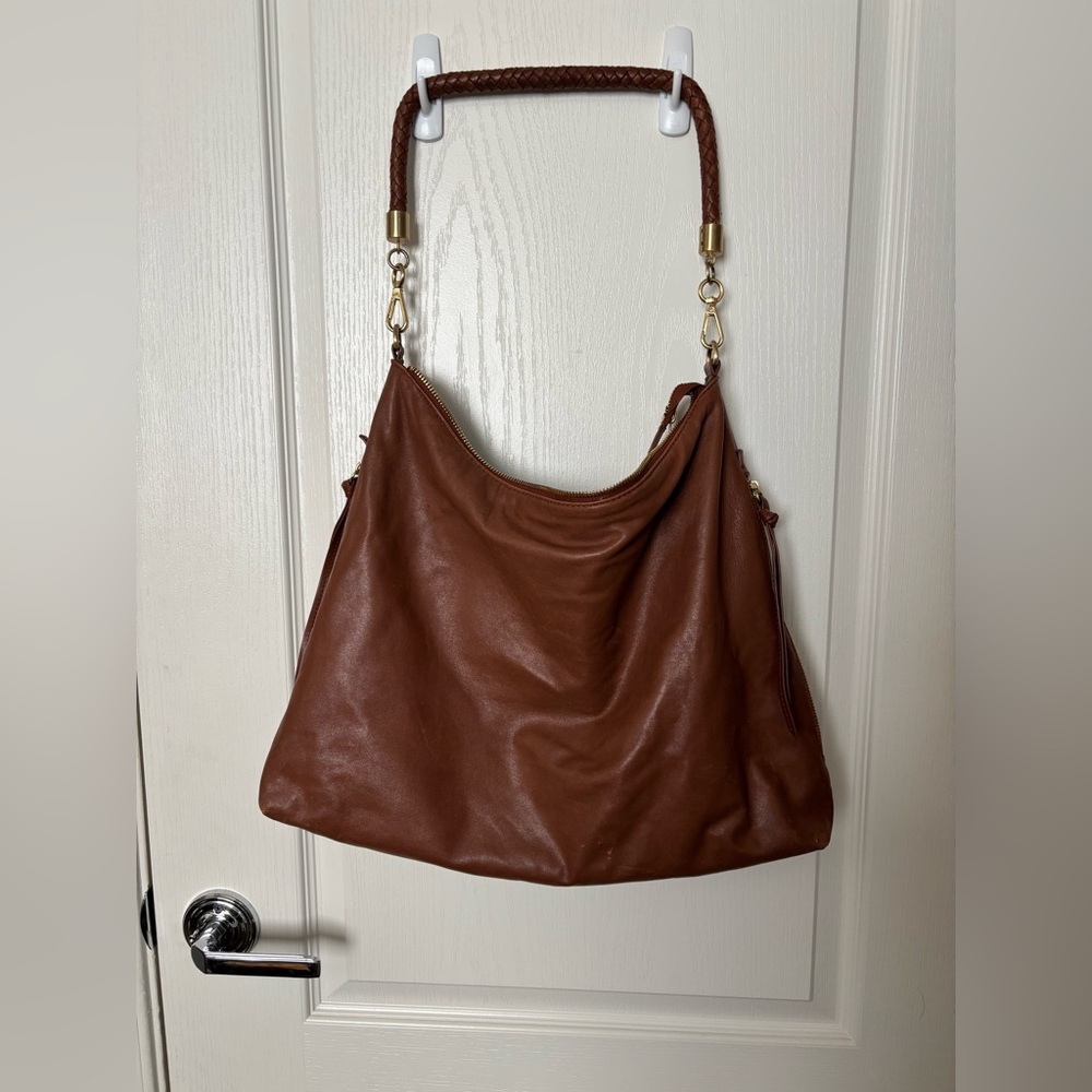 Silpada brown leather hobo purse